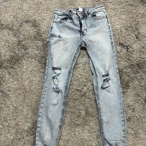 No Boundaries Light Blue Distressed Skinny Jeans